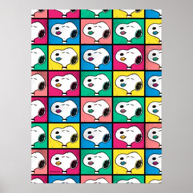 Pop Art Snoopy Lips | Muster für Dich Poster (Vorne)