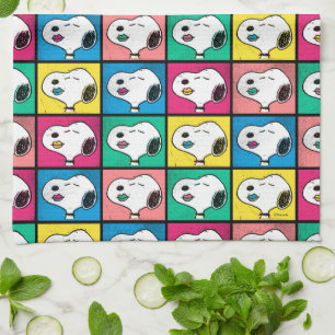 Pop Art Snoopy Mod für Ihr Muster Geschirrtuch