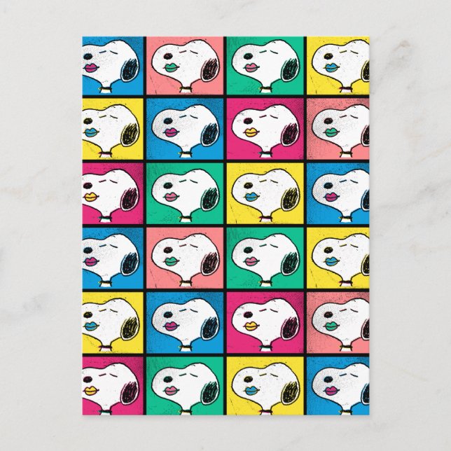 Pop Art Snoopy | Mod für Ihr Muster Postkarte (Vorderseite)