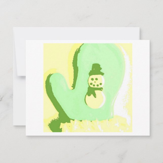 Pop Art Snowman Mitten (Vorderseite)