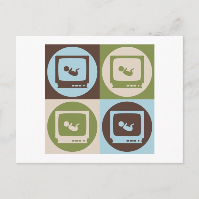 Pop Art Sonogrammen Postkarte (Vorderseite)