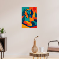Pop Art Sphinx Farbiges Poster