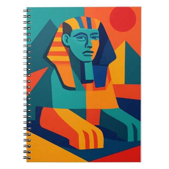 Pop Art Sphinx Notebook Notizblock (Vorderseite)