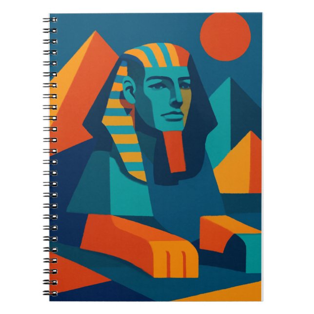 Pop Art Sphinx Spiral Notebook Notizblock (Vorderseite)