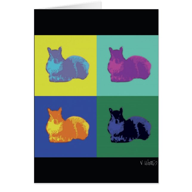 Pop Art Squirrel Card (Vorne)