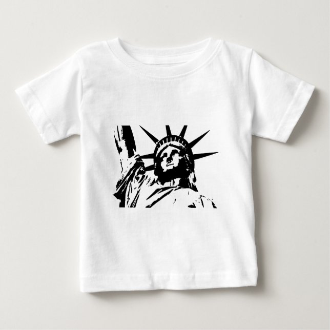 Pop Art Statue of Liberty Baby T-shirt (Vorderseite)