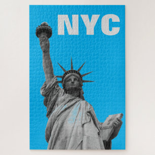 Pop Art Statue of Liberty Blue New York City