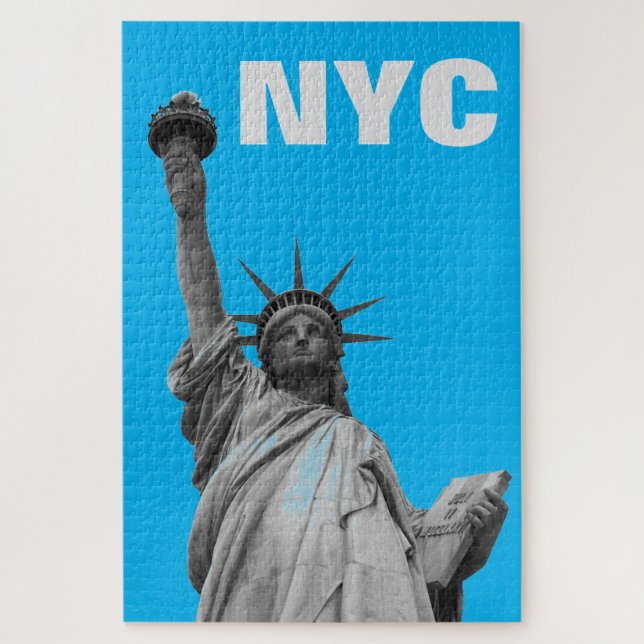Pop Art Statue of Liberty Blue New York City (Vertikal)