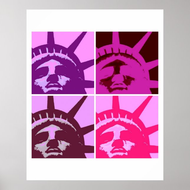 Pop Art Statue of Liberty Poster (Vorne)