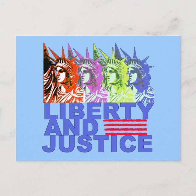 Pop Art Statue of Liberty Products Postkarte (Vorderseite)