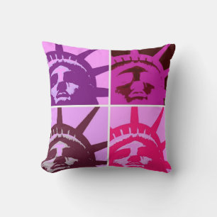 Pop Art Statue of Liberty Throw Kissen