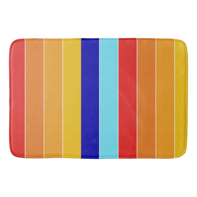 Pop Art Stripes Bermuda Badematte (Vorderseite)