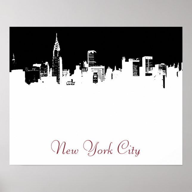 Pop Art Style New York City Script Poster (Vorne)
