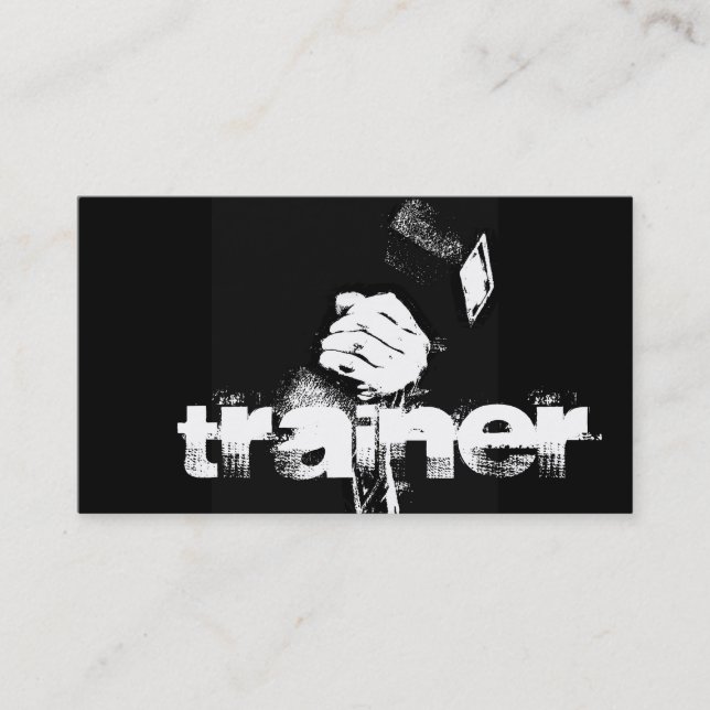 Pop Art Style Personal Trainer Carte de visite noi (Devant)