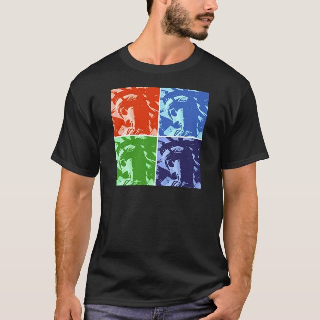 Pop Art Style Statue of Liberty New York T-Shirt (Vorderseite)