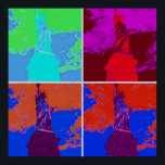 Pop Art Style Statue of Liberty Poster<br><div class="desc">Pop Art Style Statue of Liberty - American Historical Gebäude and Monuments</div>