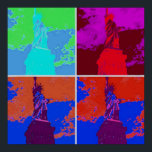 Pop Art Style Statue of Liberty Poster<br><div class="desc">Pop Art Style Statue of Liberty - American Historical Gebäude and Monuments</div>