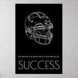 Pop Art Success Motivierend Football Trendy Poster<br><div class="desc">Sport Thema Digital bearbeitete Kunst - Fußball Poster Print - Digital Comic Style Artwork - Uni Pop Kunst - Computer Images - Die einzige Möglichkeit,  großartige Arbeit zu tun ist,  das,  was Sie tun,  Liebe.</div>