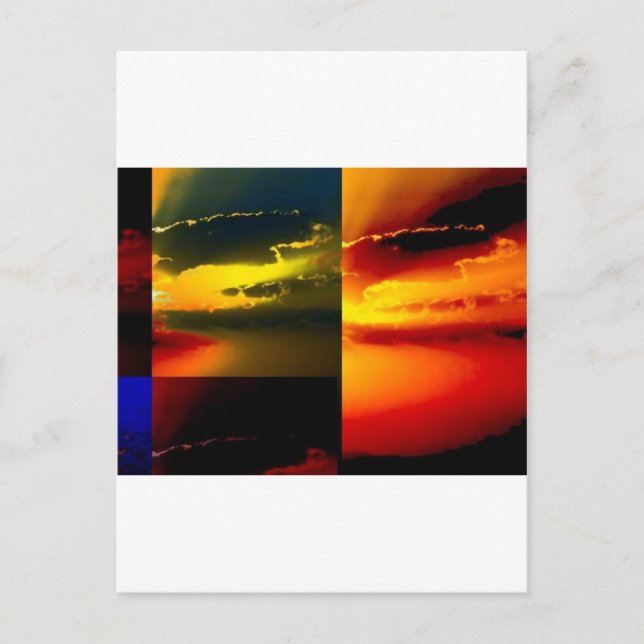 Pop Art Sunset Postkarte (Vorderseite)