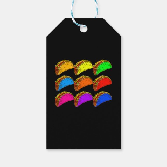 Pop Art Taco Geschenkanhänger (Vorderseite)