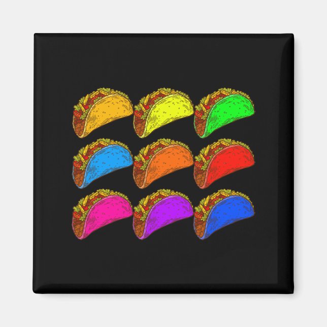 Pop Art Taco Magnet (Vorne)