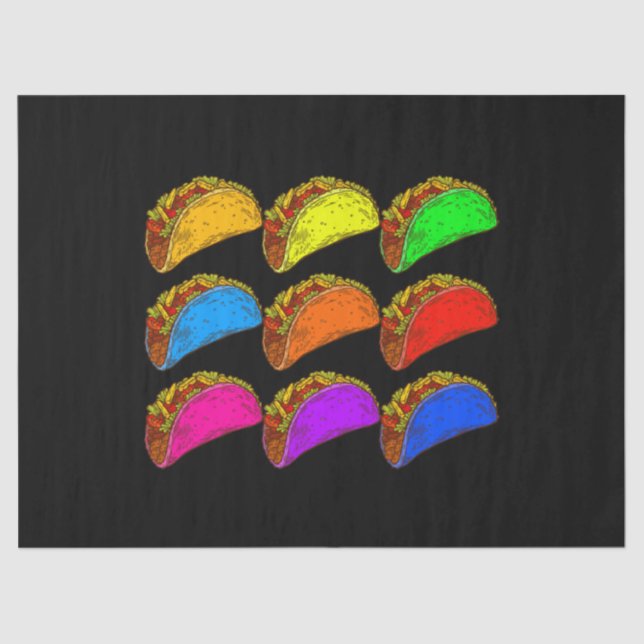 Pop Art Taco Seidenpapier (Vorderseite)
