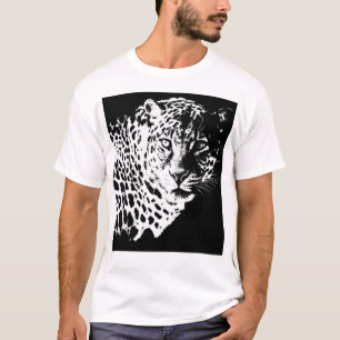 Pop Art Template Animes Leopard Leiter Moderne Men T-Shirt