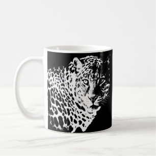 Pop Art Template Custom Leopard Gesichtstiere Kaffeetasse