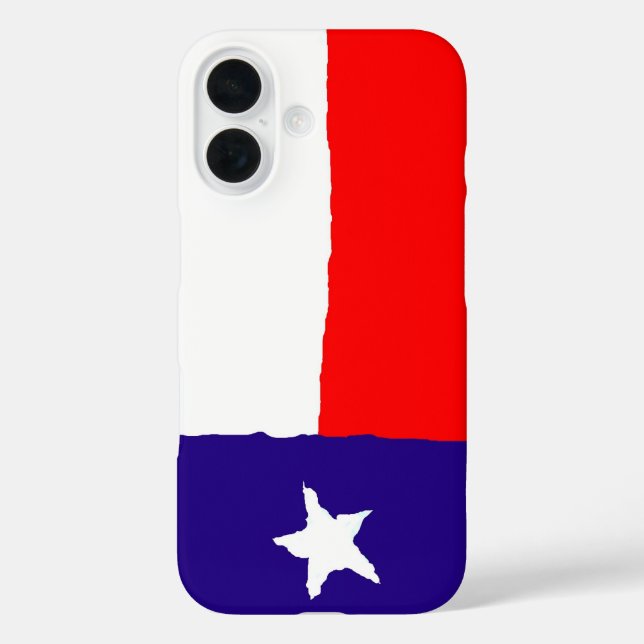 Pop Art Texas Staatsflagge iPhone 16 Hülle (Rückseite)