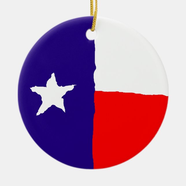 Pop Art Texas Staatsflagge Keramikornament (Vorne)