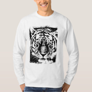 Pop Art Tiger Head Elegante Moderne Vorlage T-Shirt