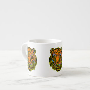 Pop Art TIGER HEAD + Ihr Backgr. Ideen Espressotasse