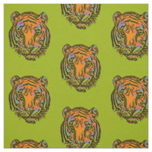 Pop Art TIGER HEAD + Ihr Backgr. Ideen Stoff