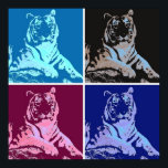 Pop Art Tigers Poster<br><div class="desc">schöne Tiger Pop Kunstdesign</div>