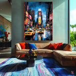 Pop Art Times Square mit Gelben Taxis Leinwanddruck<br><div class="desc">Erleben Sie die Energie des Times Square mit dieser kühnen Pop-Kunst mit gelben Taxis und neonbeleuchteten Straßen. Die lebhaften Farben und der Retro-Stil spiegeln das typische New Yorker Ambiente der Nacht wieder. Das Hotel eignet sich insbesondere für Pop- und NYC-Liebhaber sowie für Gäste, die eine angesagte und farbenfrohe Stadtdekoration suchen....</div>