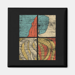 Pop Art Tintenfisch Octopus Magnet