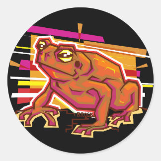 Pop Art Toad Runder Aufkleber