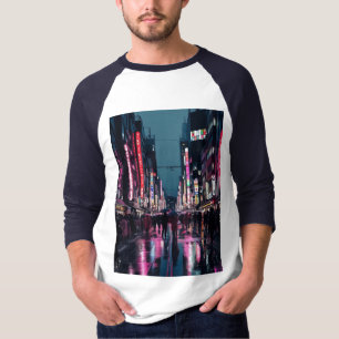 Pop Art Tokio - Neon Citycape mit Bold Urban Vib T-Shirt