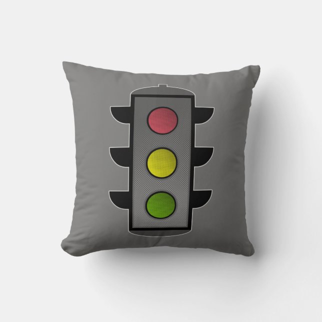 Pop Art Traffic Light Kissen (Vorderseite)