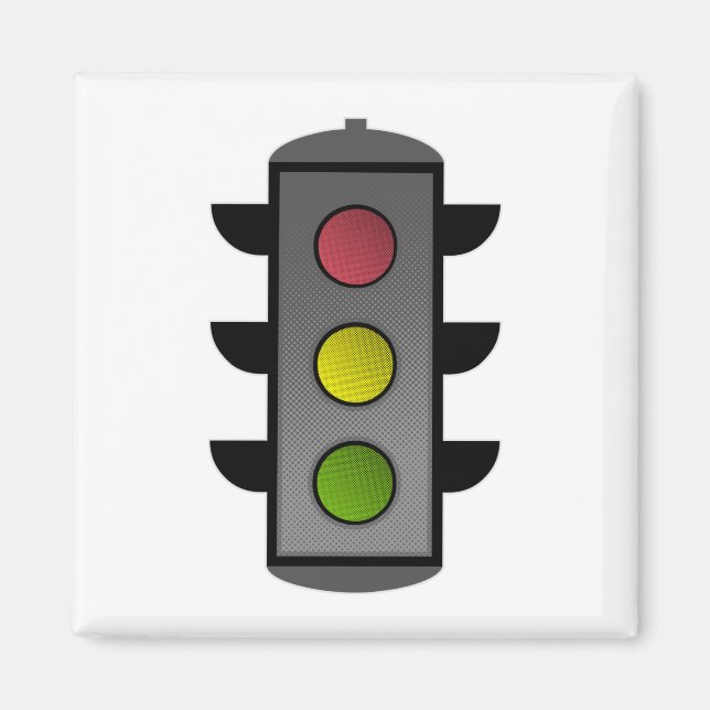 Pop Art Traffic Light Magnet (Vorne)