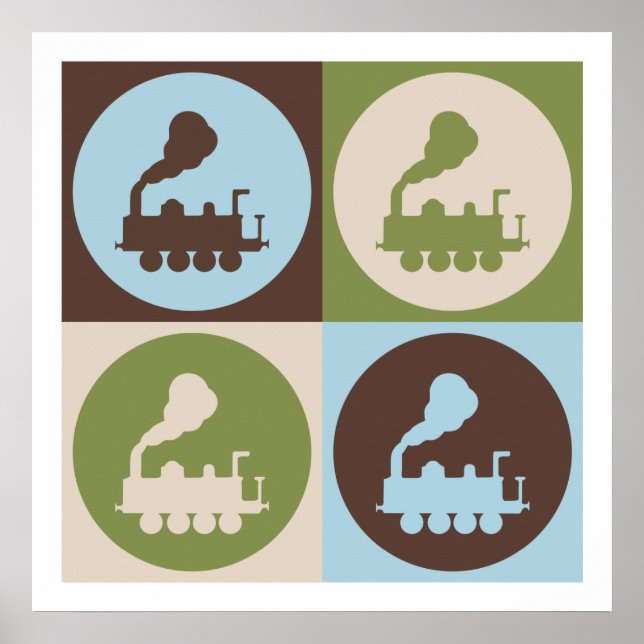 Pop Art Trains Poster (Vorne)