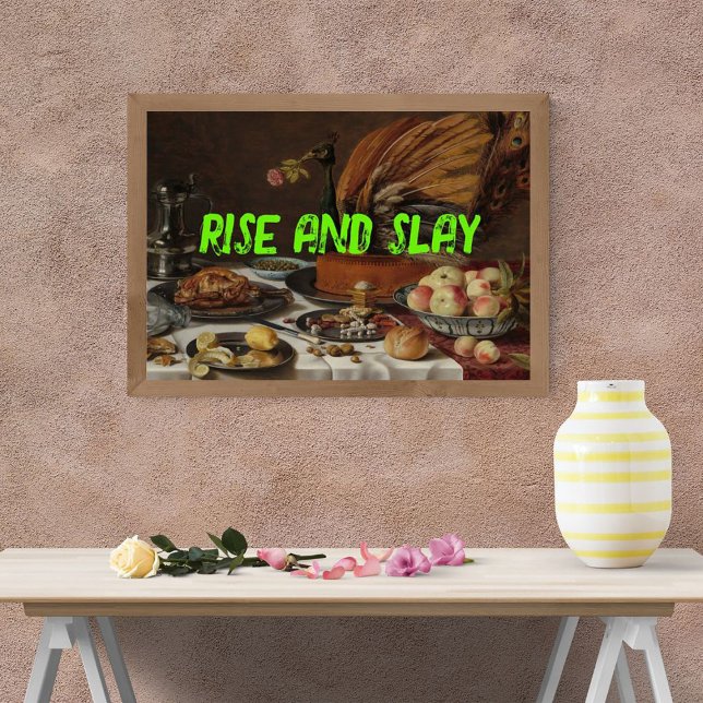 Pop Art Trendy Rise and Slay Funny Poster (Von Creator hochgeladen)
