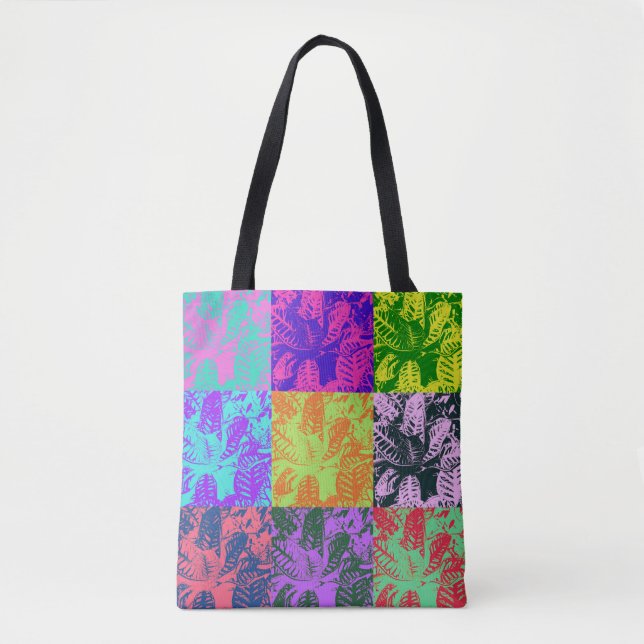 Pop Art Tropical Bold, Fun und farbenfroh Tasche (Vorderseite)