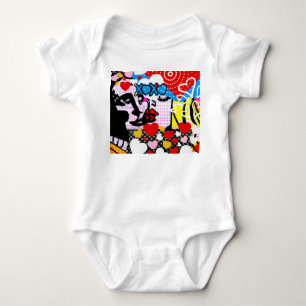 Pop Art Valentine Baby Strampler