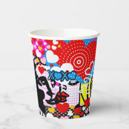 Pop Art Valentine Pappbecher