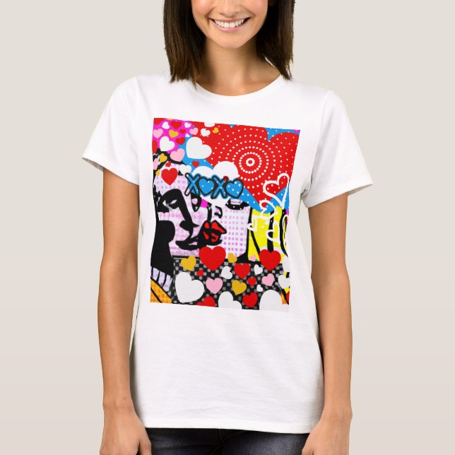 Pop Art Valentine T-Shirt (Vorderseite)