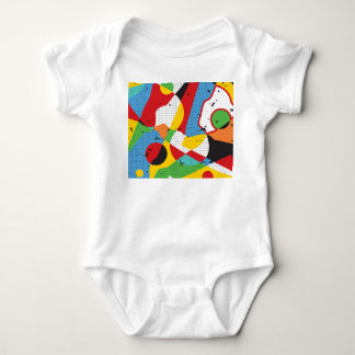 Pop Art, Vibrant Minimalismus. Baby Strampler