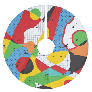 Pop Art, Vibrant Minimalismus. Polyester Weihnachtsbaumdecke