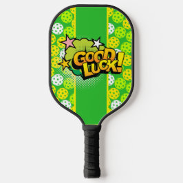 Pop Art Viel Glück Pickleball Schläger