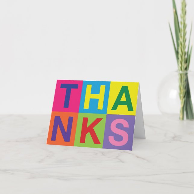 Pop Art Vielen Dank Dankeskarte (Vorderseite)
